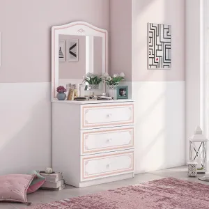 Cilek Selena Pink Dresser Mirror Only (Fits dresser and large dresser)