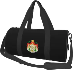Coat of Arms of Ethiopia Convertible Garment Bag with Shoulder Strap, Carry on Garment Duffel Bag for Men Women - Rolling Foldable for Travel Luggage Bags (Black)
