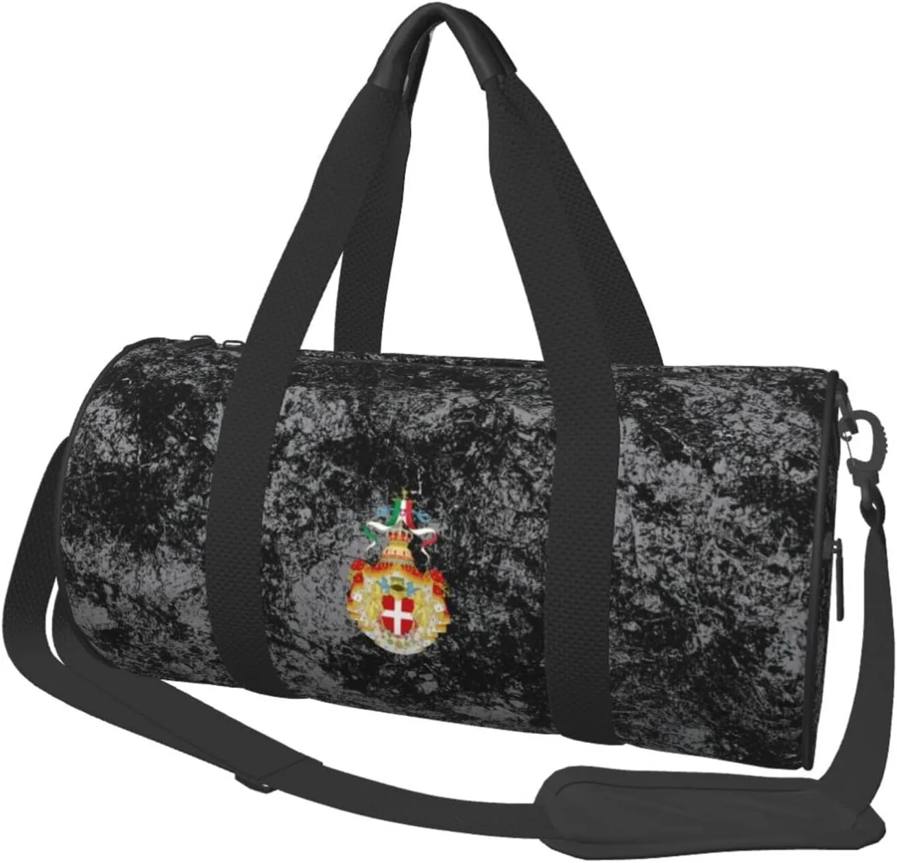 Coat of arms of the Kingdom of Italy (1890) Convertible Garment Bag with Shoulder Strap, Carry on Garment Duffel Bag for Men Women - Rolling Foldable for Travel Luggage Bags (Black)