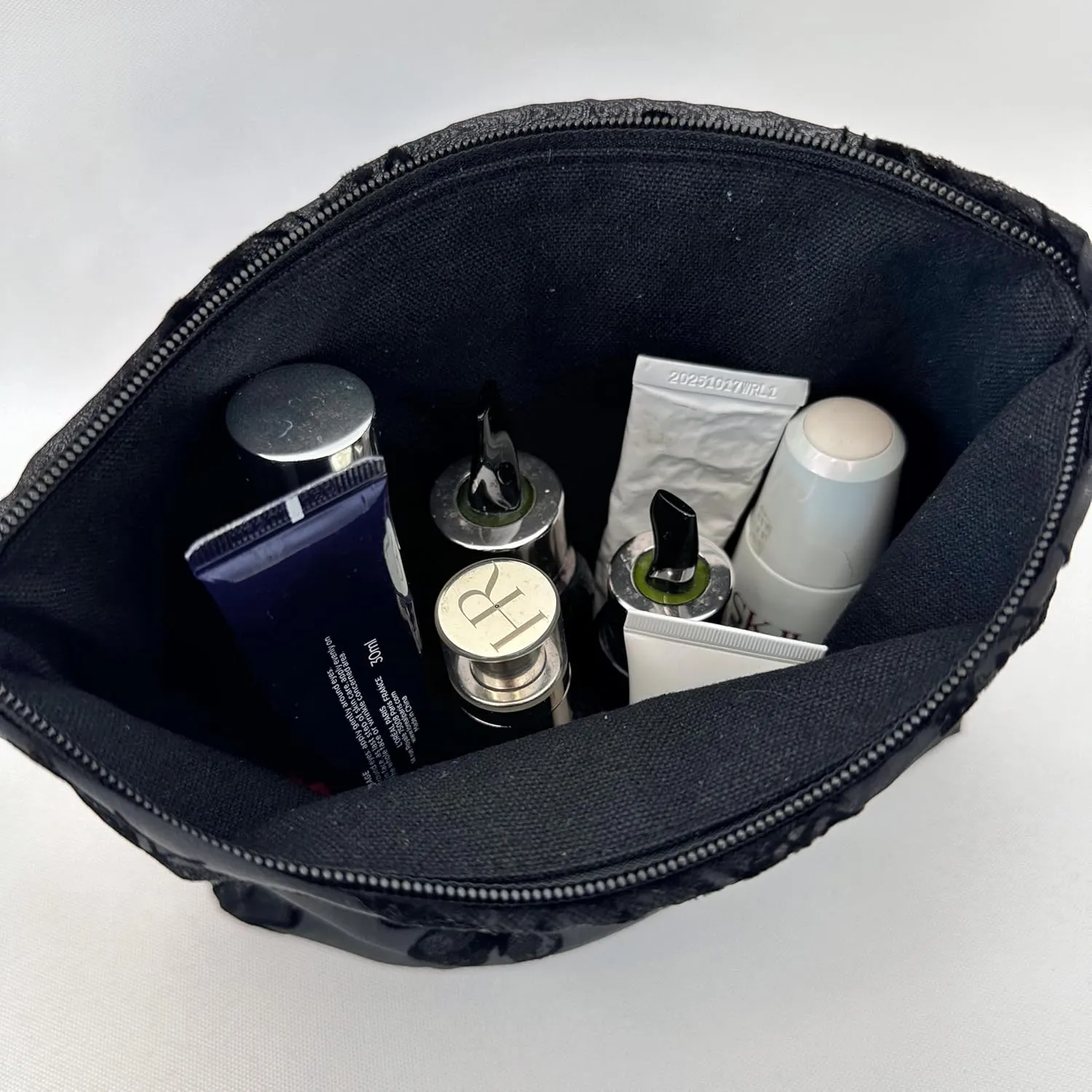 Cosmetic Pouch Zipper Canvas Makeup Bags Makeup Bag Cosmetic Bag Travel Toiletry Bag Accessories Organizer Large Capacity Cosmetic Bag
