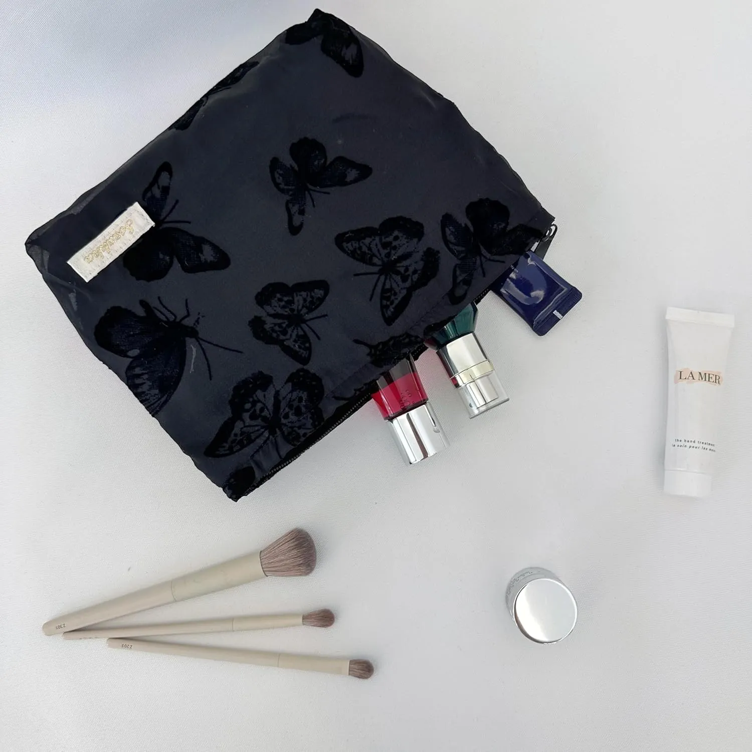 Cosmetic Pouch Zipper Canvas Makeup Bags Makeup Bag Cosmetic Bag Travel Toiletry Bag Accessories Organizer Large Capacity Cosmetic Bag