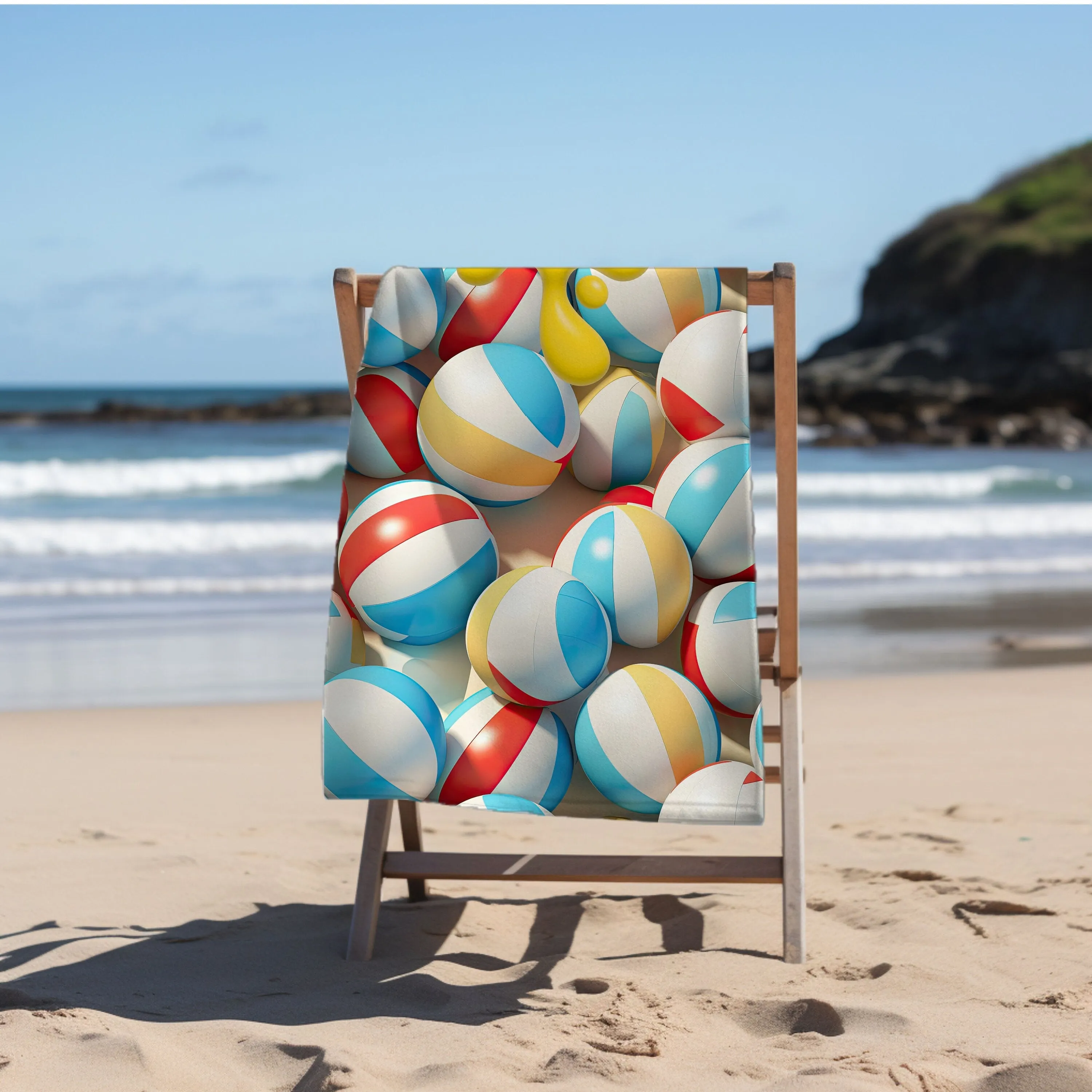 Custom Beach Towel Personalized Summer Vibes