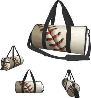 Duffle Bags Baseball Lace Close Up Gym Bag for Men Women Waterproof Travel Duffle Bags Convertible Carry on Garment Bag for Travel Sports