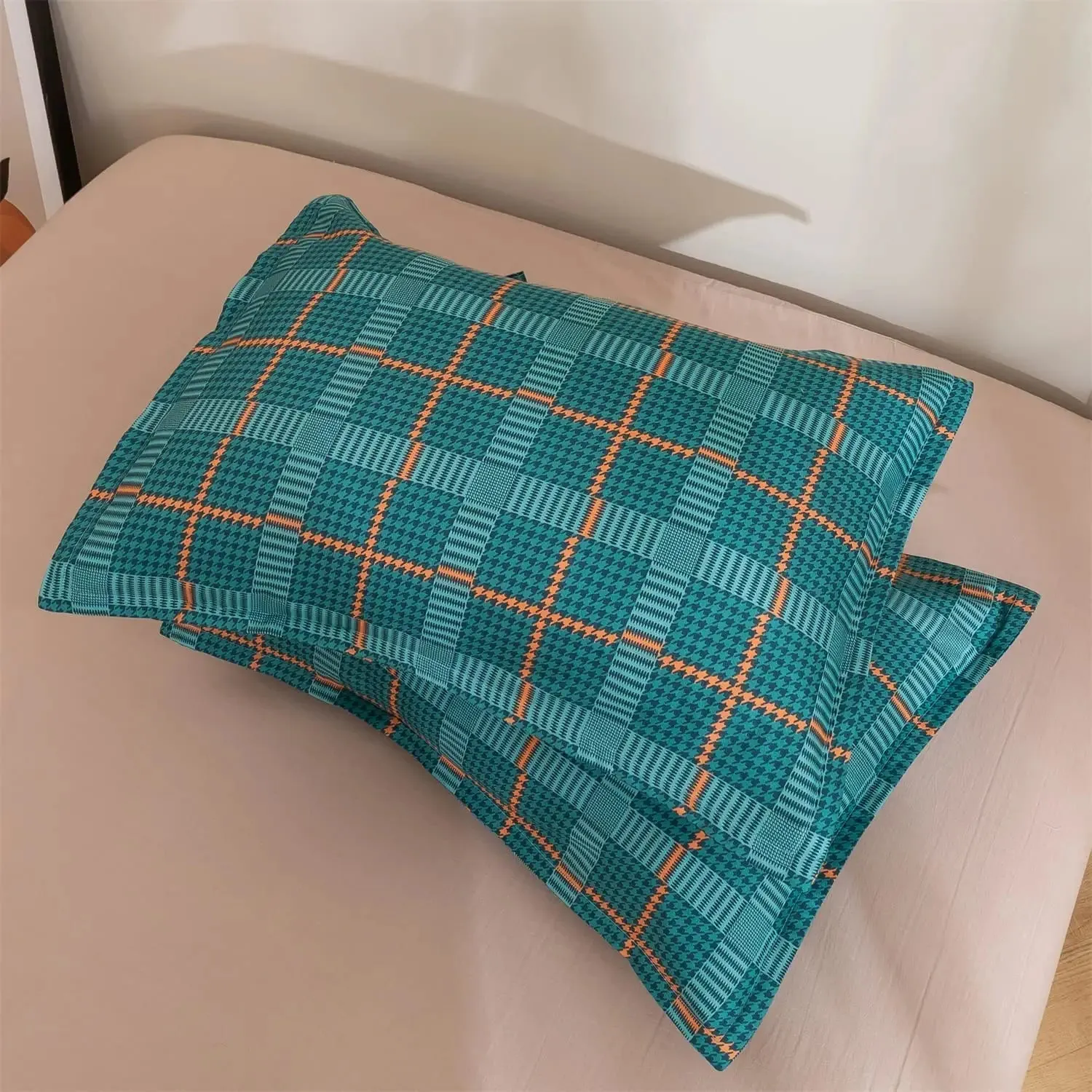 Duvet Cover Set,Houndstooth Printed Comforter Cover with Zipper Closure, Microfiber Lightweight and Soft Duvet Covers Bedding Set