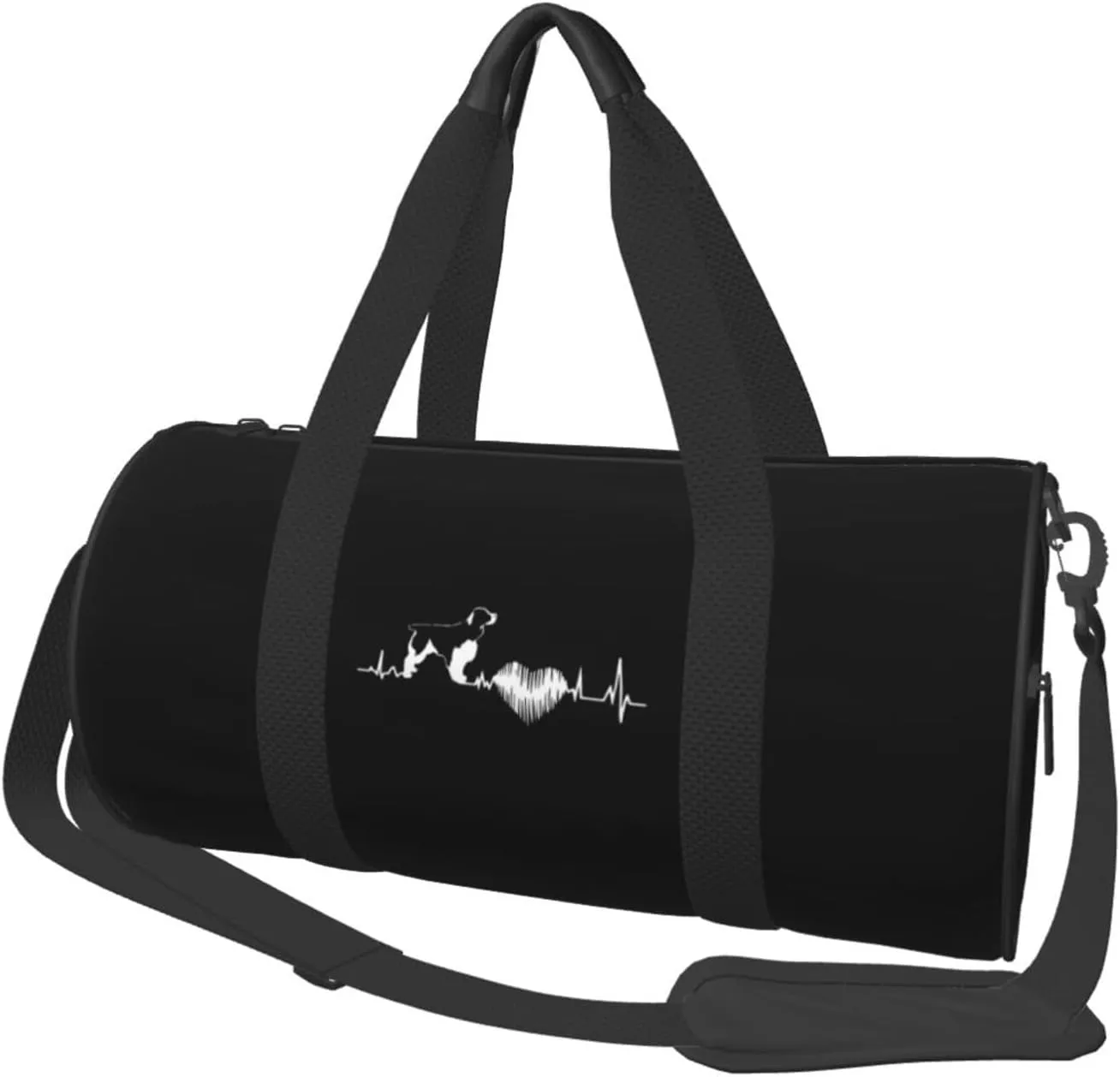 English Springer Spaniel Convertible Garment Bag with Shoulder Strap, Carry on Garment Duffel Bag for Men Women - Rolling Foldable for Travel Luggage Bags (Black)
