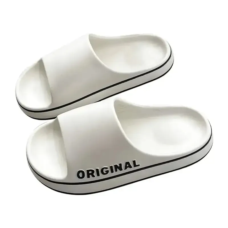 Feslishoet Letter Slippers  Solid Color Anti-Slip Beach Slides