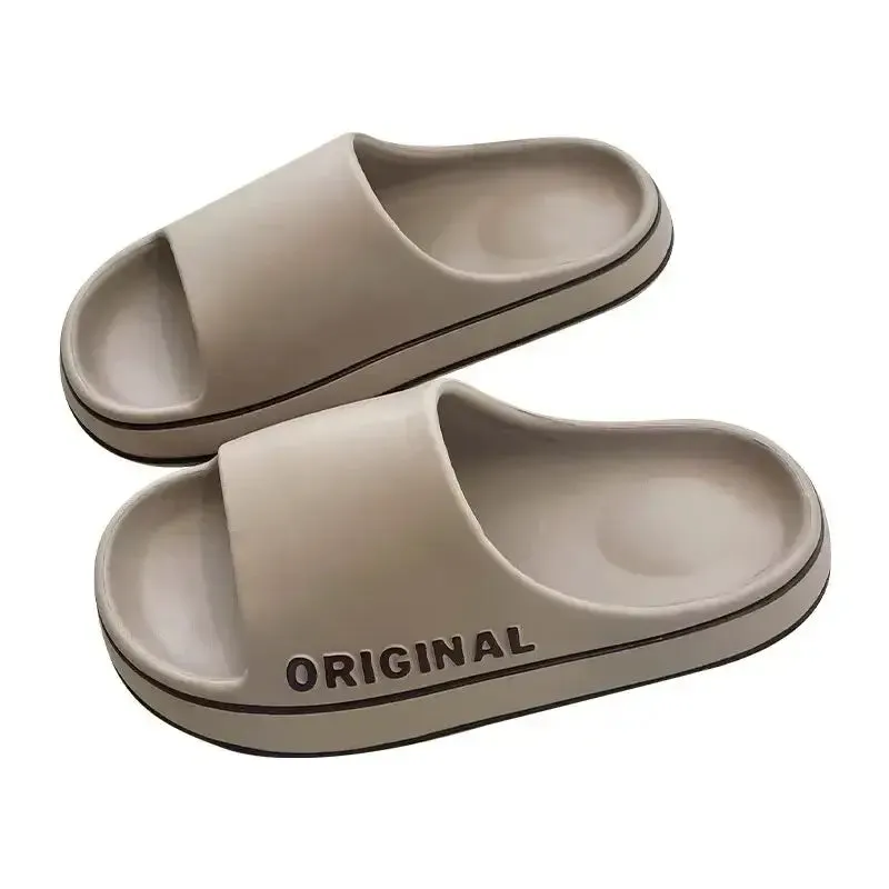 Feslishoet Letter Slippers  Solid Color Anti-Slip Beach Slides