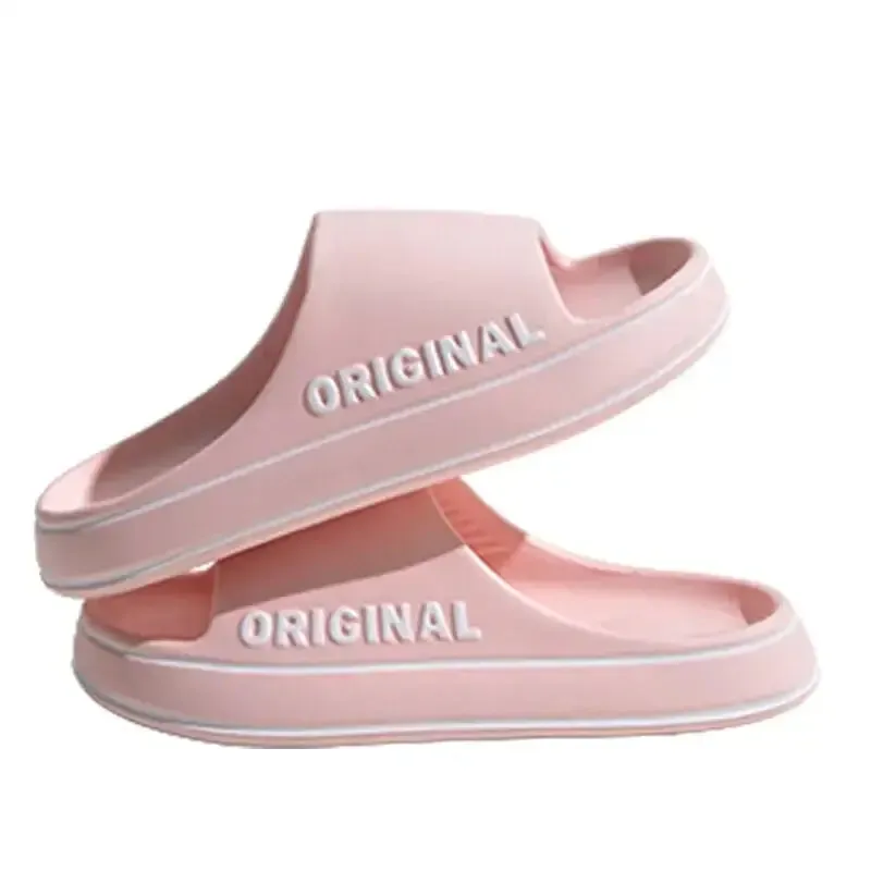 Feslishoet Letter Slippers  Solid Color Anti-Slip Beach Slides