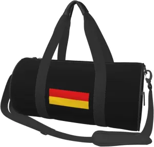 Flag of Germany Convertible Garment Bag with Shoulder Strap, Carry on Garment Duffel Bag for Men Women - Rolling Foldable for Travel Luggage Bags (Black)