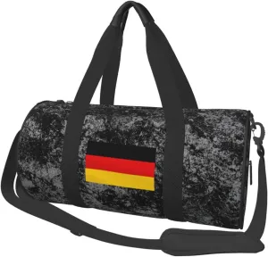 Flag of Germany Convertible Garment Bag with Shoulder Strap, Carry on Garment Duffel Bag for Men Women - Rolling Foldable for Travel Luggage Bags (Black)