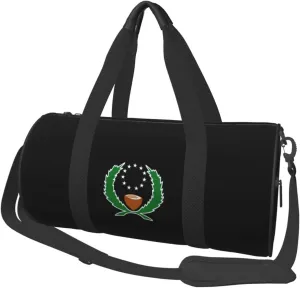 Flag of Pohnpei Convertible Garment Bag with Shoulder Strap, Carry on Garment Duffel Bag for Men Women - Rolling Foldable for Travel Luggage Bags (Black)