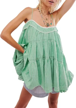 Gacaky Women's Summer Mini Dress Casual Loose Sleeveless Adjustable Straps Swing Mini Dress