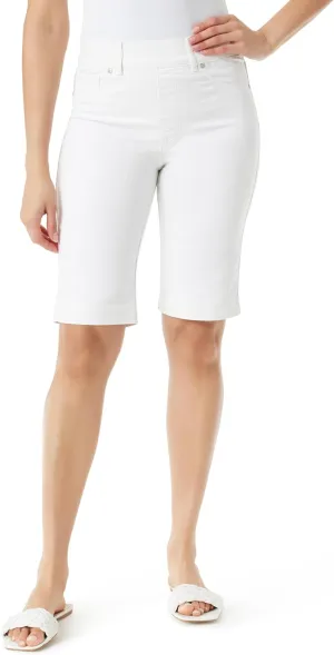Gloria Vanderbilt Women's Shape Effect Pull on Bermuda High Rise Short Standard