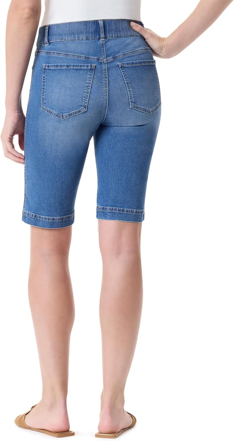 Gloria Vanderbilt Women's Shape Effect Pull on Bermuda High Rise Short Standard