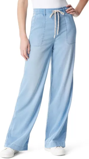 Gloria Vanderbilt Women's Soft Drape Drawstring Pull on Wide Leg Pant Standard