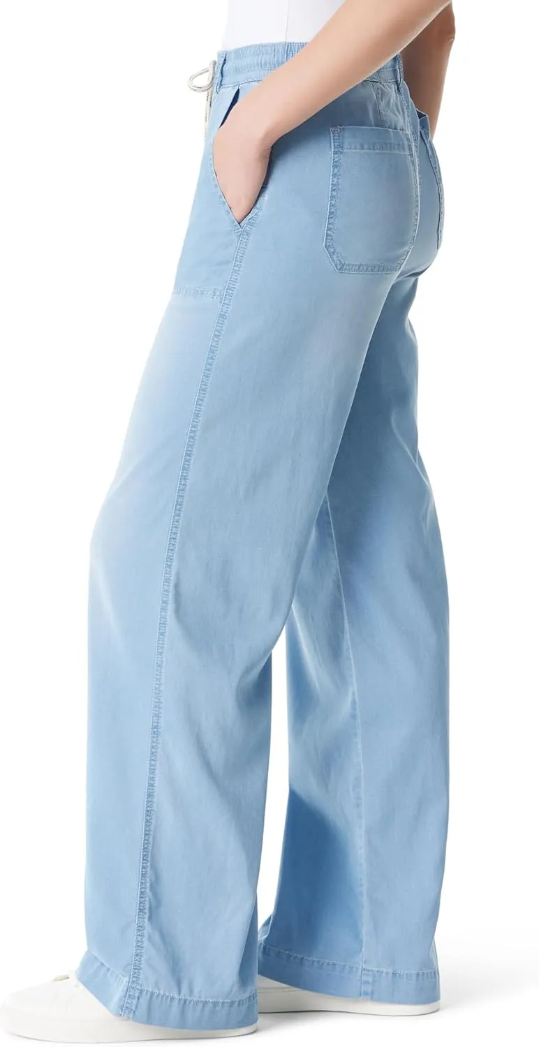 Gloria Vanderbilt Women's Soft Drape Drawstring Pull on Wide Leg Pant Standard