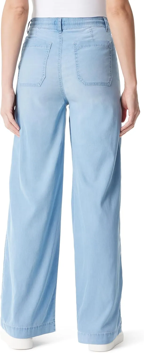 Gloria Vanderbilt Women's Soft Drape Drawstring Pull on Wide Leg Pant Standard