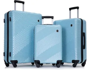 Hardshell Luggage Set,3 Piece Hardside Travel Suitcases Set with Spinner Wheel,Lightweight Carry-on luggage