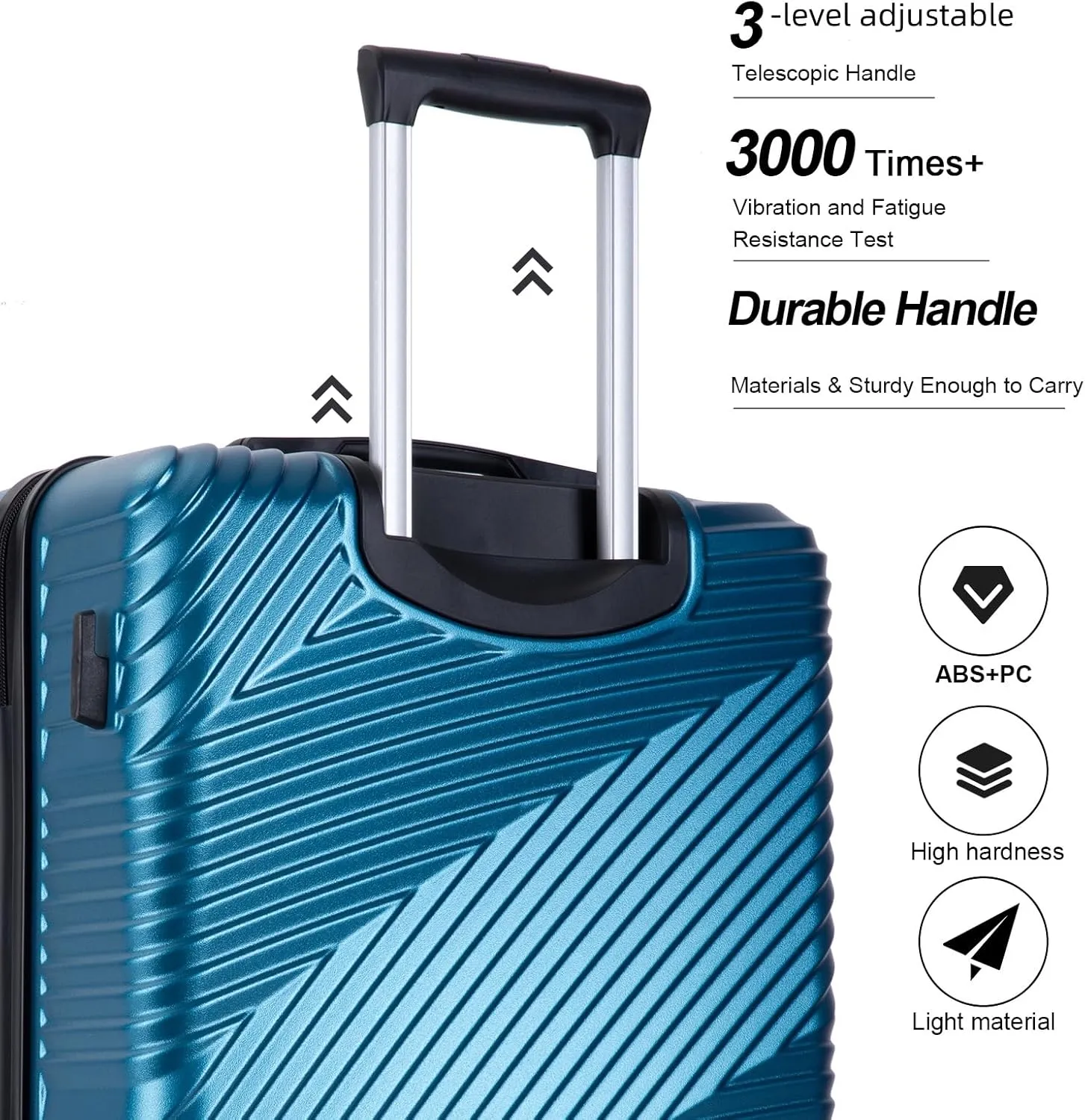 Hardshell Luggage Set,3 Piece Hardside Travel Suitcases Set with Spinner Wheel,Lightweight Carry-on luggage