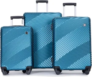 Hardshell Luggage Set,3 Piece Hardside Travel Suitcases Set with Spinner Wheel,Lightweight Carry-on luggage