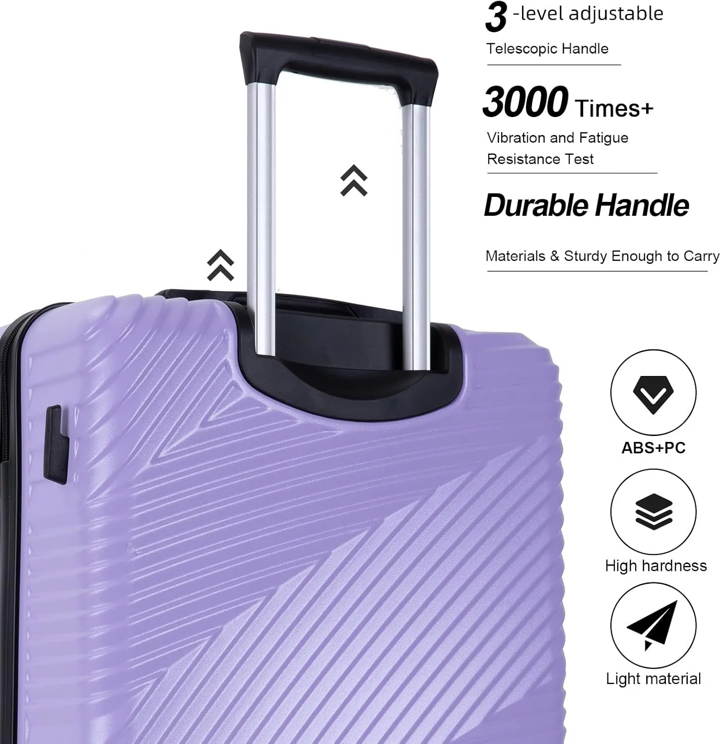 Hardshell Luggage Set,3 Piece Hardside Travel Suitcases Set with Spinner Wheel,Lightweight Carry-on luggage