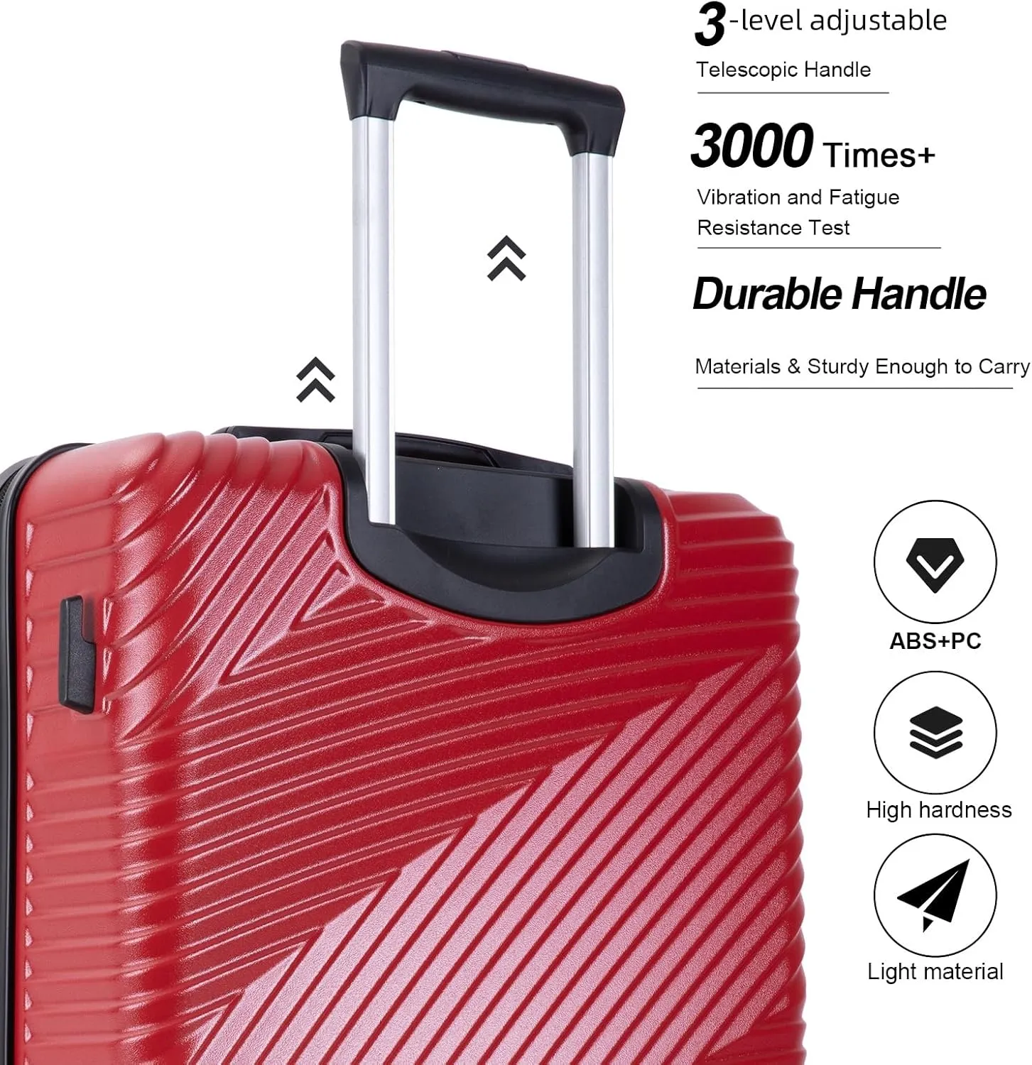Hardshell Luggage Set,3 Piece Hardside Travel Suitcases Set with Spinner Wheel,Lightweight Carry-on luggage