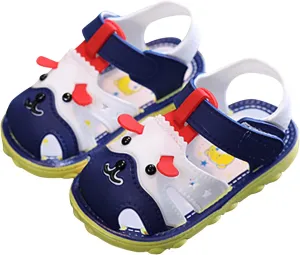 Infant Boys Girls Anti Slip Cartoon Dog Sandals for Outdoor Walking Summer Closed Toe Soft Sole Sport Sneakers