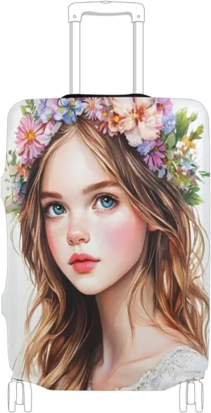 Joisal Flowers Beauty Suitcase Covers for Luggage Fit 18-32 Inch Luggage Covers Tsa Approved Scratch-Resistant Suitcase Accessories