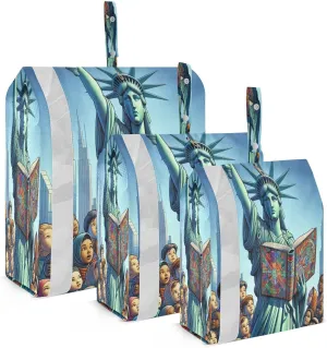 Kigai American Goddess Travel Cubes for Packing 3 PCS Travel Luggage Packing Organizer Foldable Suitcase Storage Bag, Travel Accessories