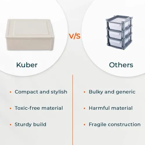 Kuber Industries Medium Drawer/Cabinet Box|Plastic Desk Orgnizer|Storage Organizer For Cosmetic, Stationery,Small Items|Pink|Pack of 2