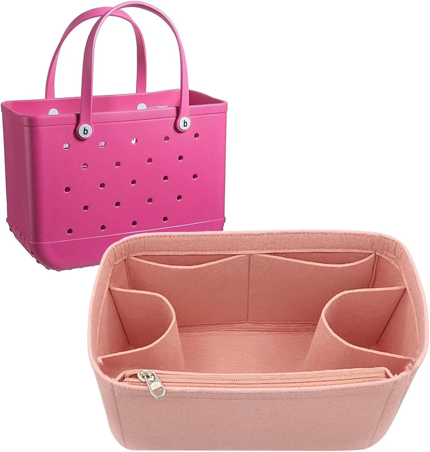 Lckaey Beach Bag organizer for bogg accessories Large Organizer Storage for Bogg Bag Organizing divider cooler insert 3018Pink-L