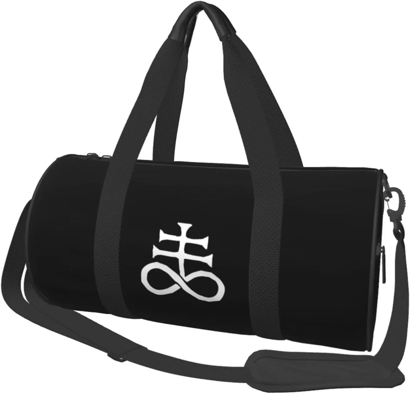 Leviathan Cross and Serpents Convertible Garment Bag with Shoulder Strap, Carry on Garment Duffel Bag for Men Women - Rolling Foldable for Travel Luggage Bags (Black)