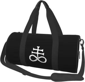 Leviathan Cross and Serpents Convertible Garment Bag with Shoulder Strap, Carry on Garment Duffel Bag for Men Women - Rolling Foldable for Travel Luggage Bags (Black)