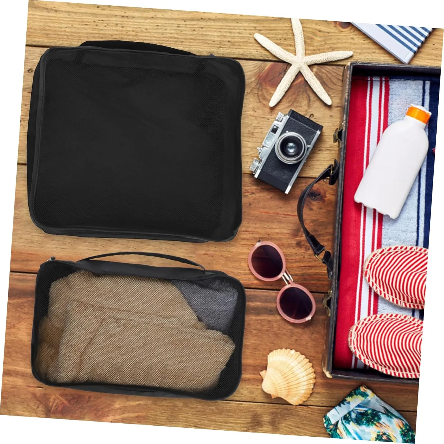 LIFKOME Fabric Suit Garment Bags Window Large Capacity Closet Organizer Box for Storage