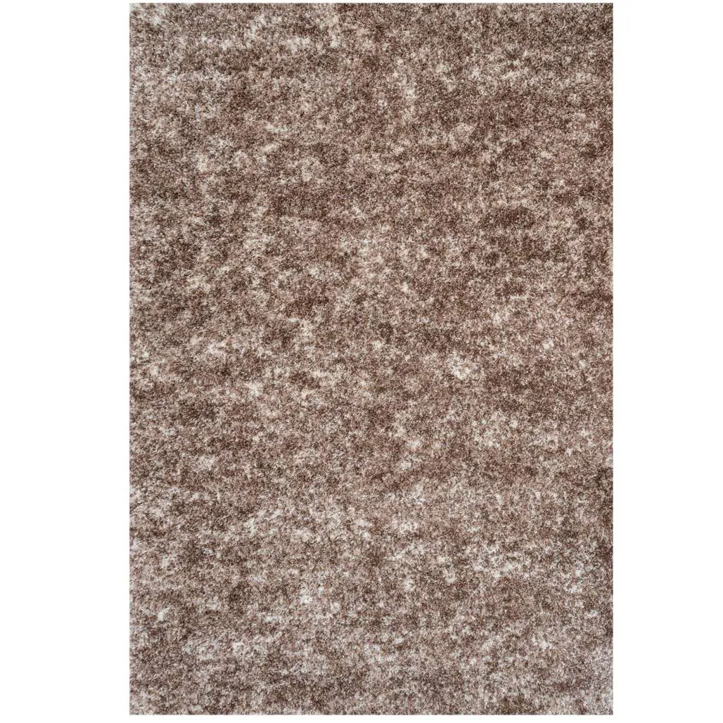 Light Brown Mottled Shaggy Runner Rug