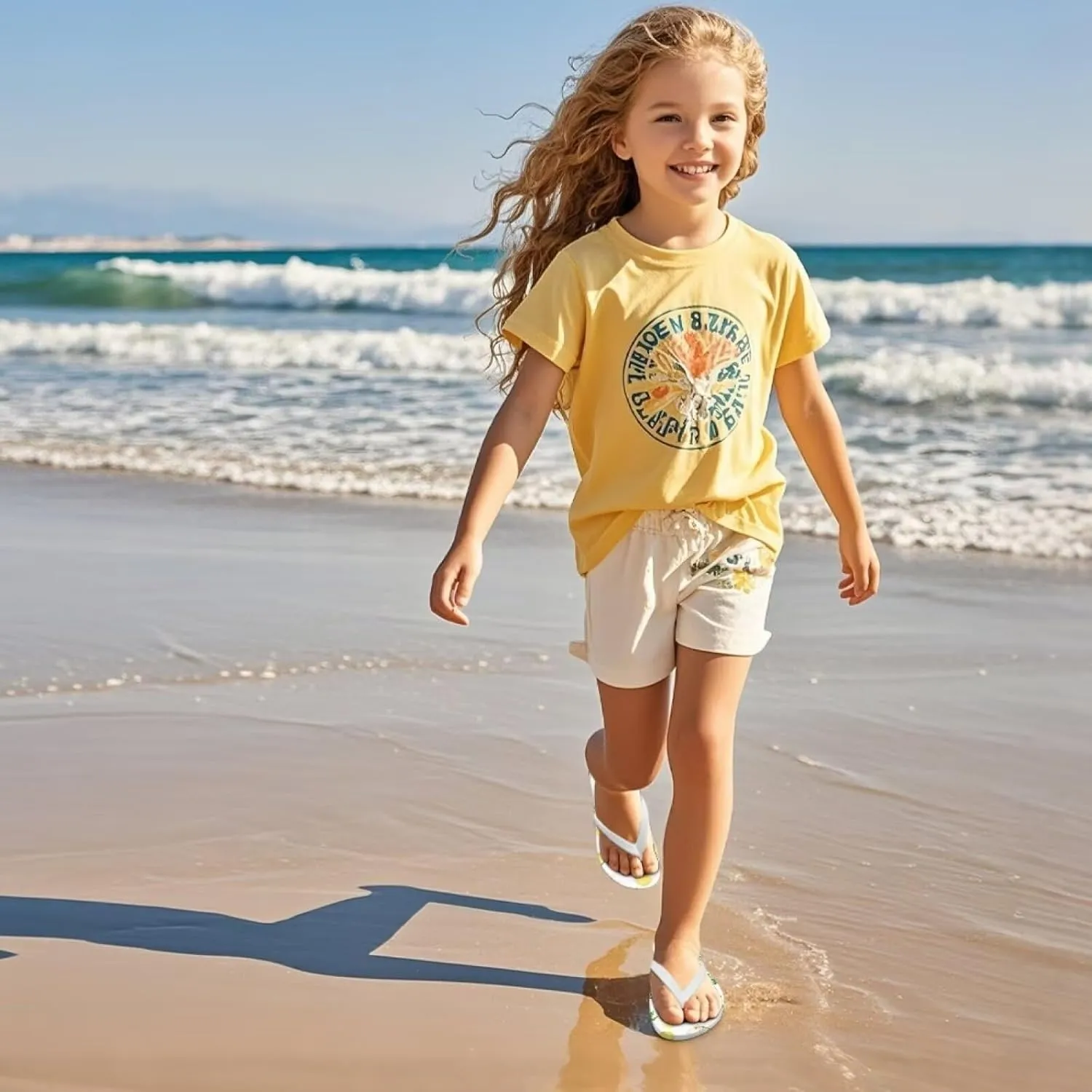 Little Kid Girls Boys Beach Pool Flip Flops Cartoon Sandals Water Shoes for Outdoor