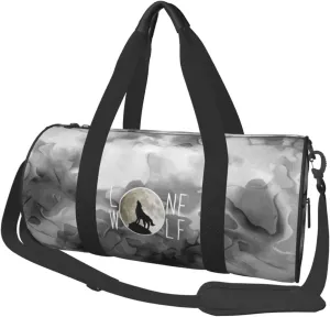 Lone Wolf Moon Convertible Garment Bag with Shoulder Strap, Carry on Garment Duffel Bag for Men Women - Rolling Foldable for Travel Luggage Bags (Black)