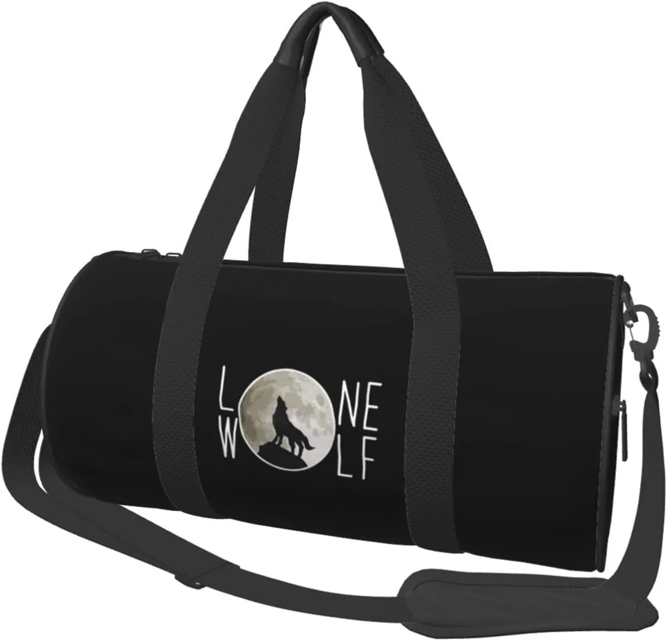 Lone Wolf Moon Convertible Garment Bag with Shoulder Strap, Carry on Garment Duffel Bag for Men Women - Rolling Foldable for Travel Luggage Bags (Black)
