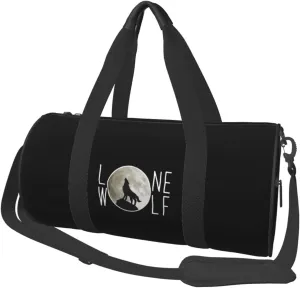Lone Wolf Moon Convertible Garment Bag with Shoulder Strap, Carry on Garment Duffel Bag for Men Women - Rolling Foldable for Travel Luggage Bags (Black)