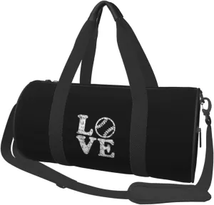 Love Softball Convertible Garment Bag with Shoulder Strap, Carry on Garment Duffel Bag for Men Women - Rolling Foldable for Travel Luggage Bags (Black)