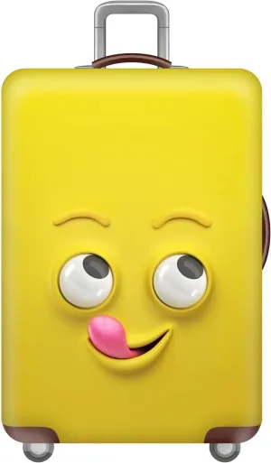 Luggage Cover Funny Face Suitcase Cover Elastic Protector Sets For 18-32 Inch Suitcase Travel Accessories (Funny 1, L)