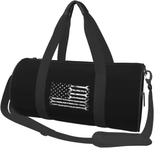 Mechanic DIY Wrench American Convertible Garment Bag with Shoulder Strap, Carry on Garment Duffel Bag for Men Women - Rolling Foldable for Travel Luggage Bags (Black)