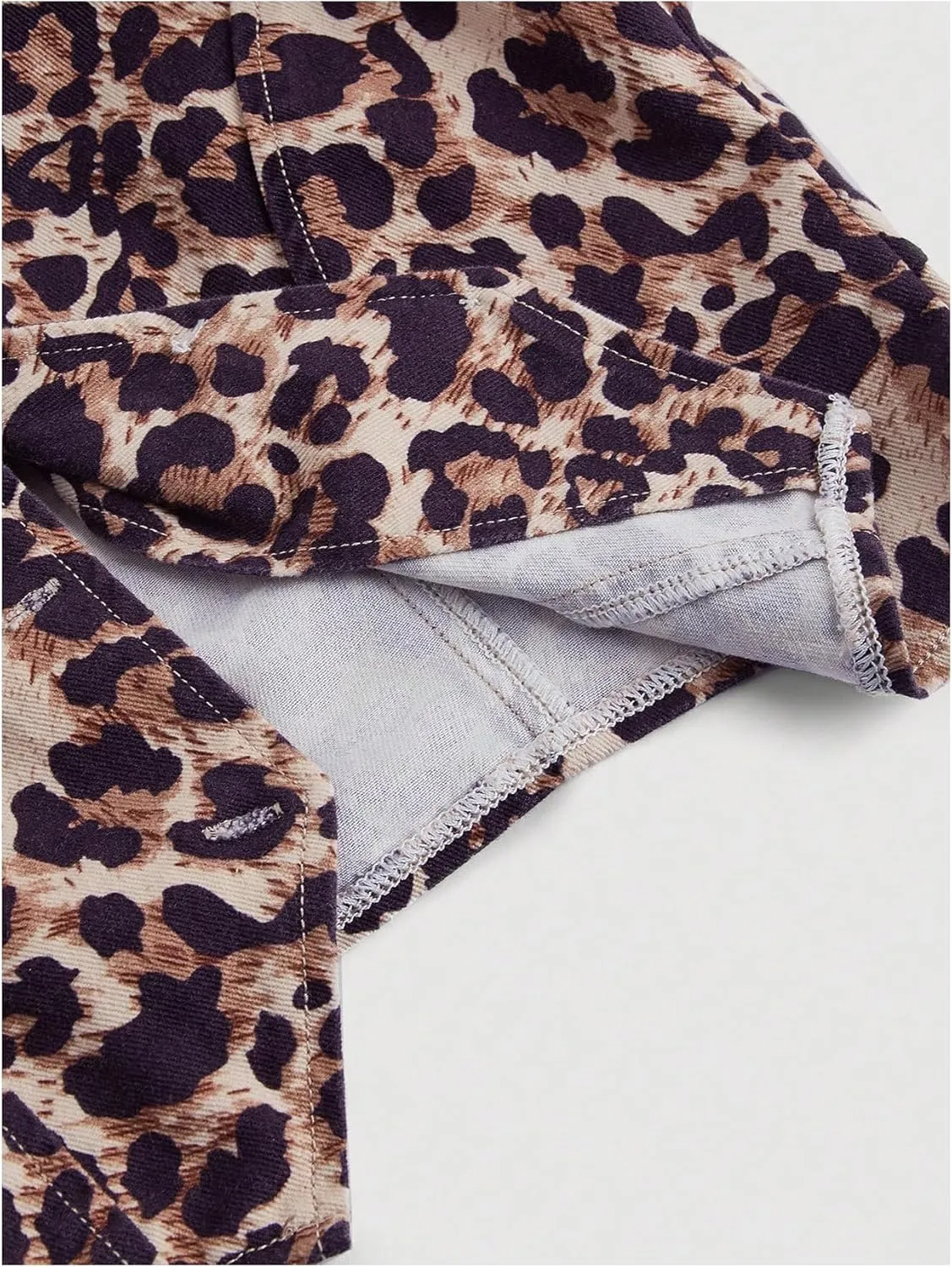 Milumia Women Leopard Print Vest V Neck Button Down Sleeveless Blazer Waistcoat