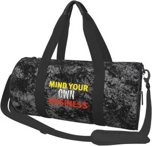 Mind Your Own Business Convertible Garment Bag with Shoulder Strap, Carry on Garment Duffel Bag for Men Women - Rolling Foldable for Travel Luggage Bags (Black)