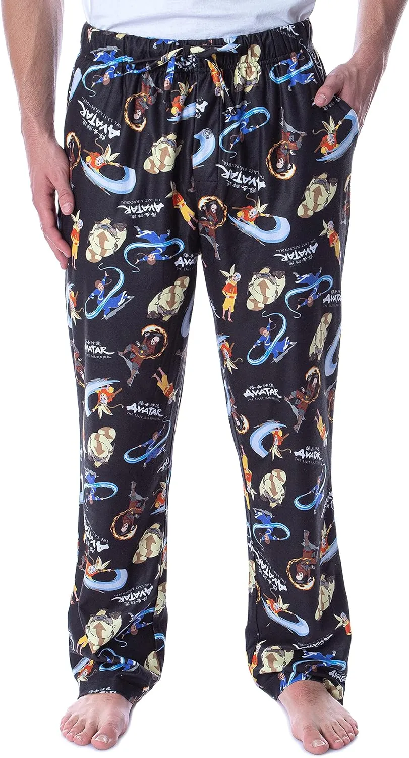 Nickelodeon Men's Adult Avatar The Last Airbender Cartoon Character Loungewear Pajama Pants