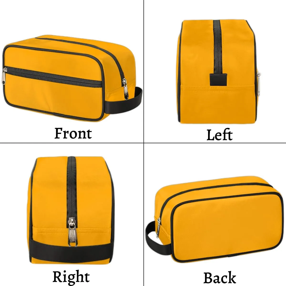 Orange Travel Toiletry Bag Water-Resistant Cosmetic Makeup Shaving Bag Large Capacity with Handle for Travel Toiletries Accessories Sports