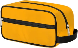 Orange Travel Toiletry Bag Water-Resistant Cosmetic Makeup Shaving Bag Large Capacity with Handle for Travel Toiletries Accessories Sports