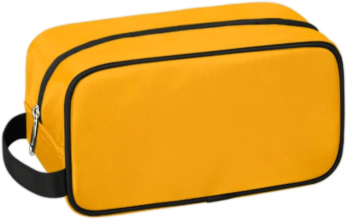 Orange Travel Toiletry Bag Water-Resistant Cosmetic Makeup Shaving Bag Large Capacity with Handle for Travel Toiletries Accessories Sports