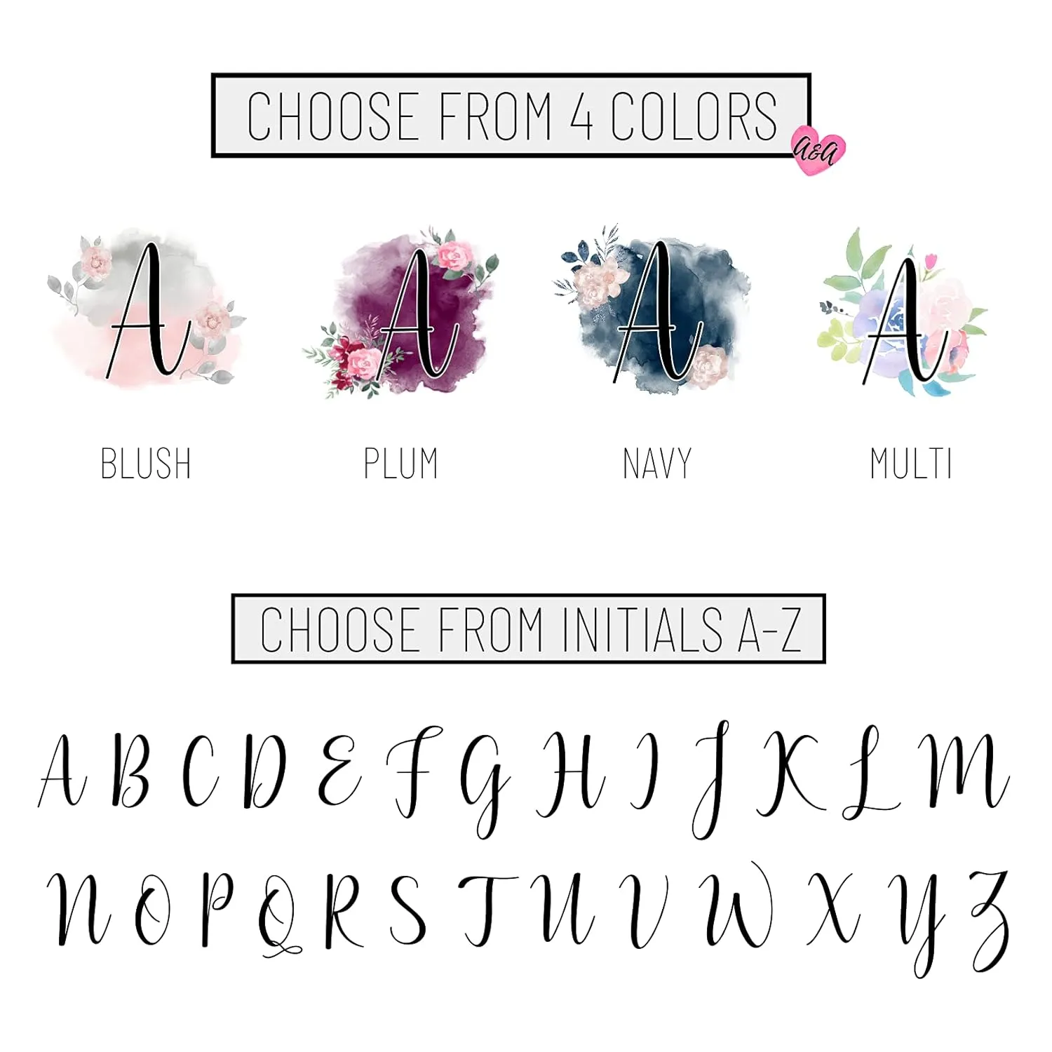 Personalized Tote Bags for Women - Monogram Initial Gifts - Bridesmaid Proposal - Reusable Shopping Bag - CHOOSE FROM 4 COLORS! (Blush, S)