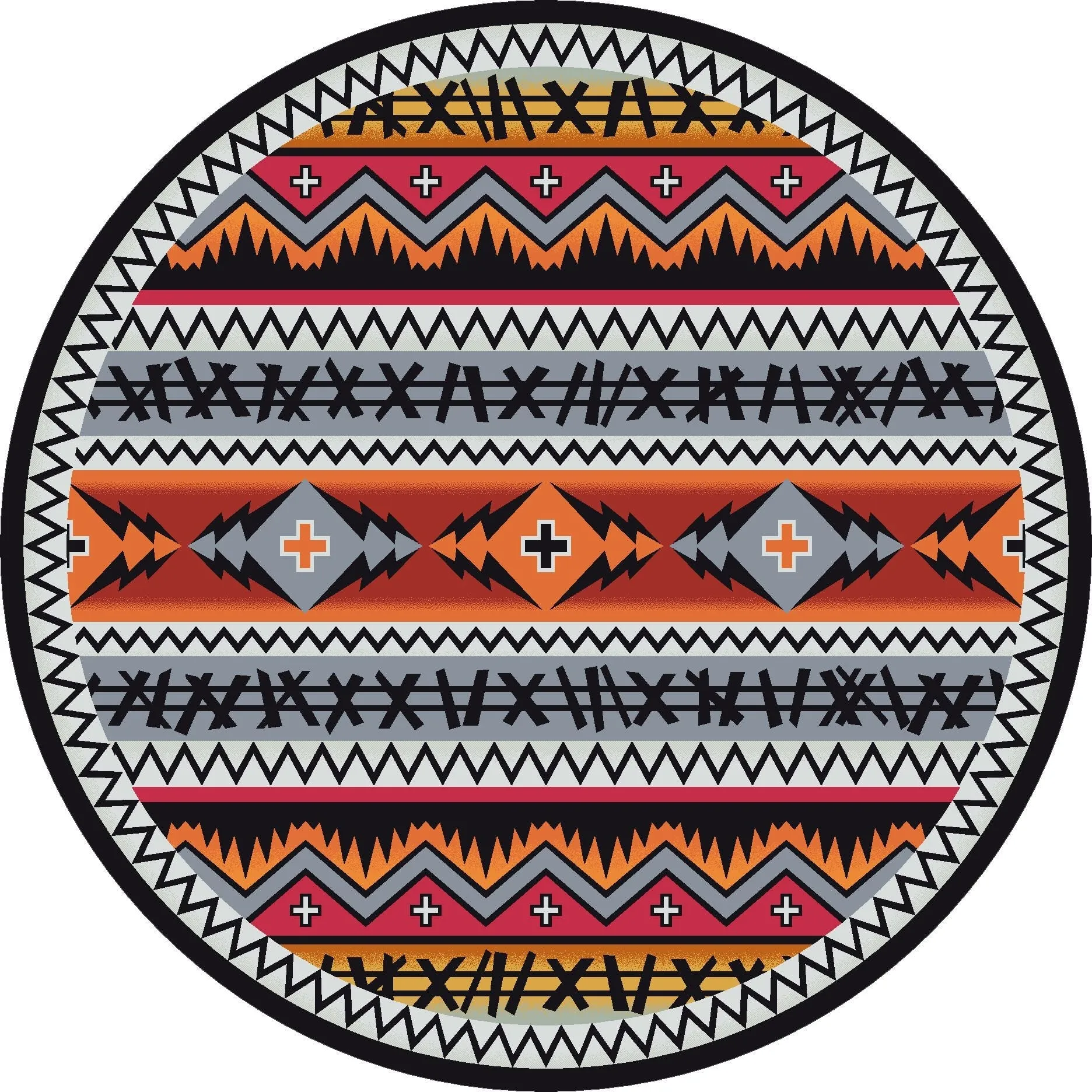 "Captain - Pumpkin Spice" Southwestern Area Rugs - Choose from 6 Sizes!